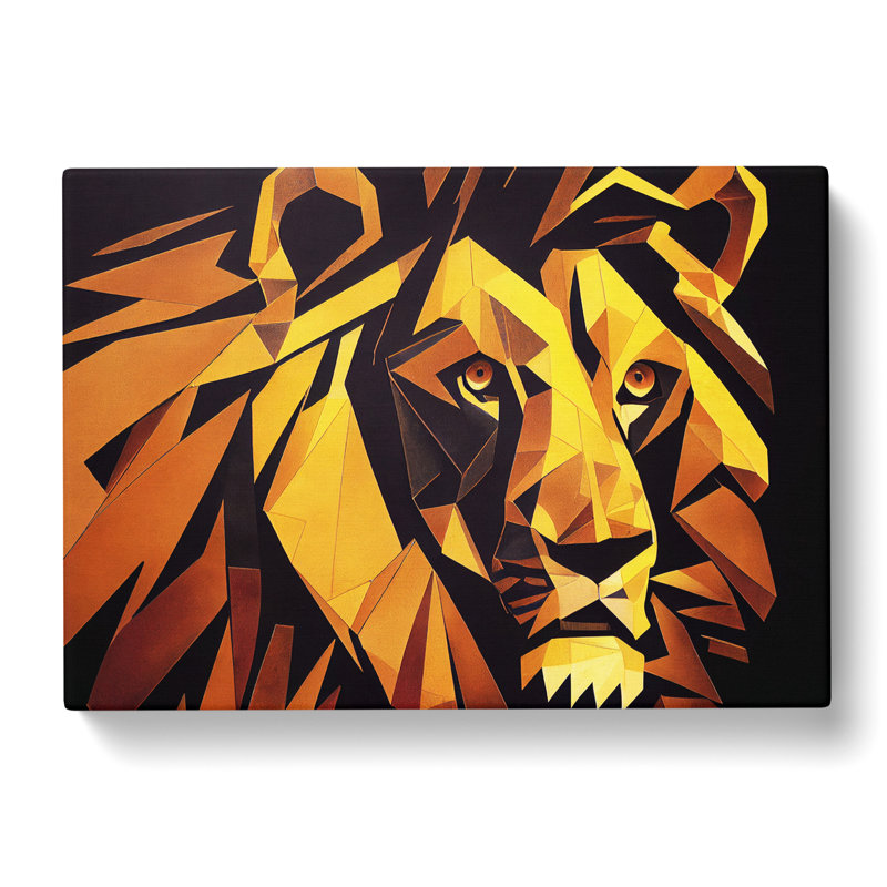 Epic Lion Abstract - Wrapped Canvas