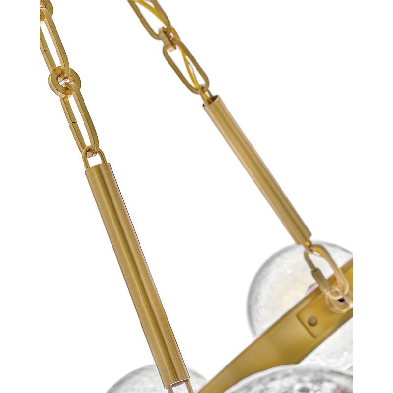 Coco 12-Light Single Tier Chandelier w/ Crackle Glass Globes