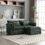 Canapé double surdimensionné luxueux avec tissu chenille et accoudoirs amovibles-292488450