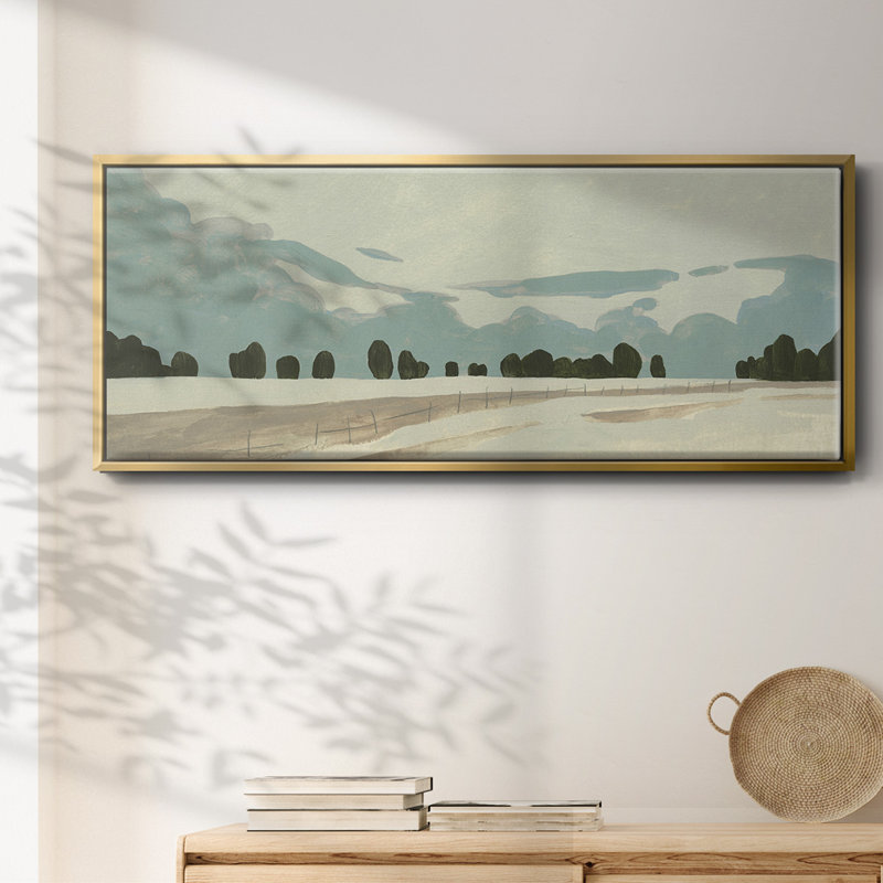 Farmland Study IV- Framed Canvas, 8" H x 20" W