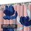 Rideau de douche imperméable à motif floral tropical rétro avec 12 crochets-618276902