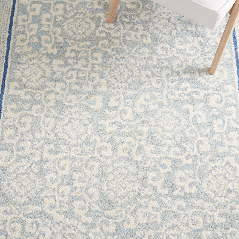 Edurne Hand Tufted Wool Oriental Rug, Rectangle 8' x 10'