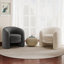 Chaise d'appoint moderne à dossier courbé et rembourrée-1757547558