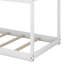 Lit superposé simple au-dessus de simple avec toit et fenêtre, lit superposé en bois de style maison avec barrière de sécurité et échelle