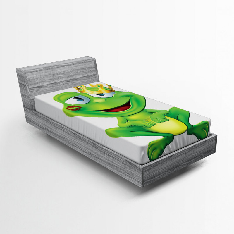 Drap-housse animal, Drap-housse de taille simple, Grenouille thème 1