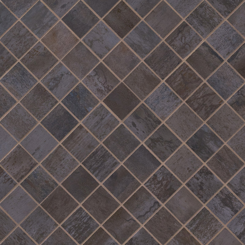Vante 12 in. x 12 in. Matte Porcelain Mosaic Floor and Wall Tile, Forge