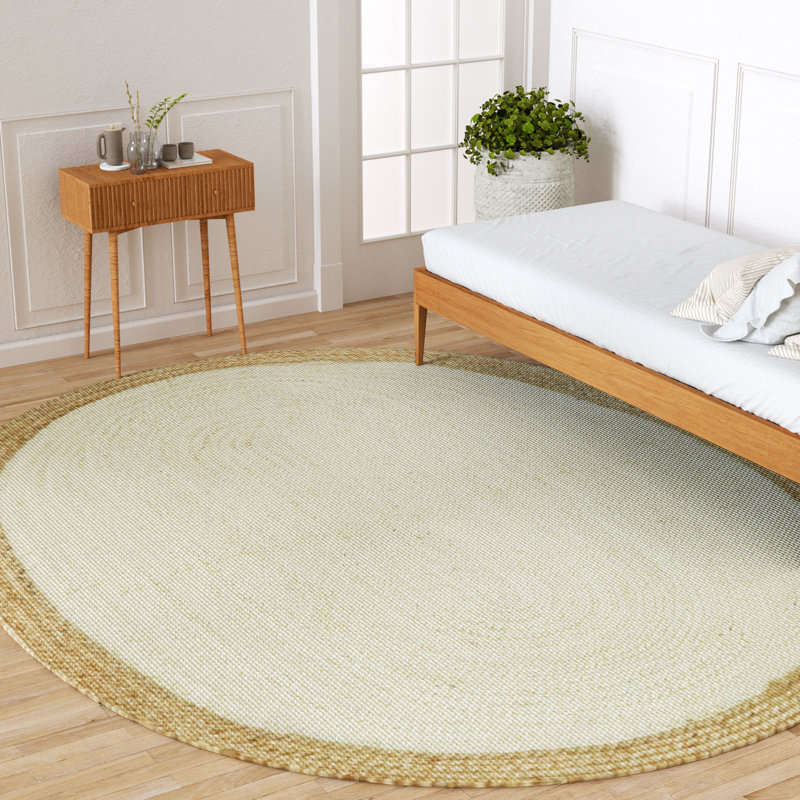 Kayleigh Hand-Braided Jute Area Rug , Oval 8' x 10'