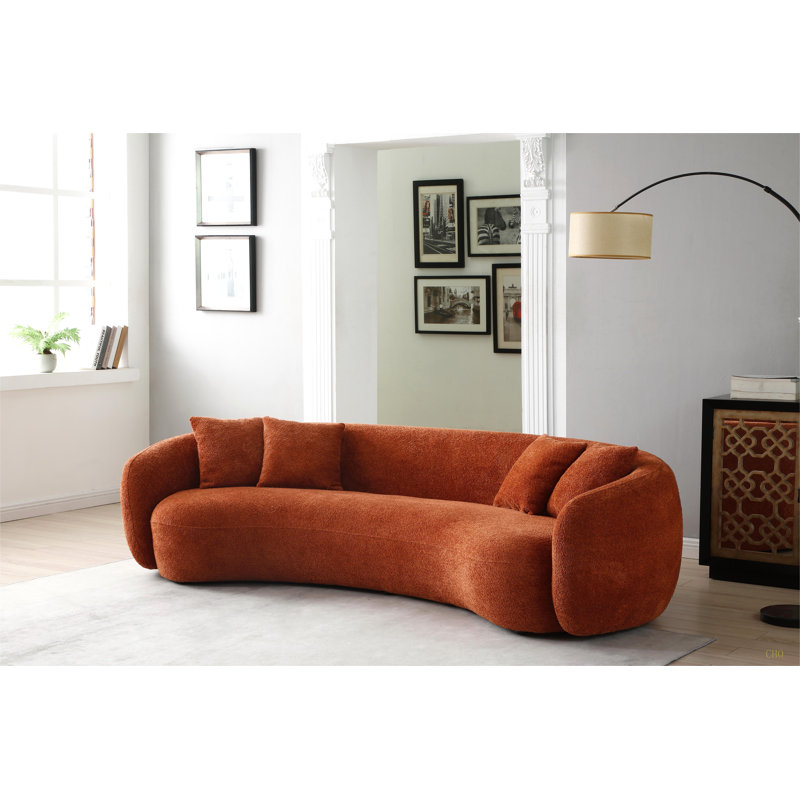 Canapé modulaire 102 pouces 5 places Boucle, Orange
