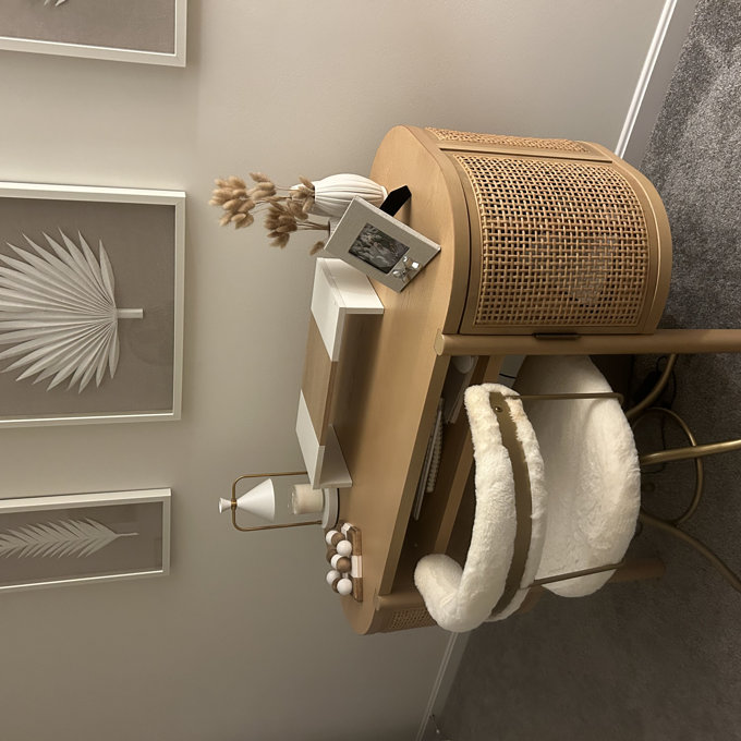 Rosdorf Park Milahni Faux Fur Gold Metal Frame Vanity Chair Swivel