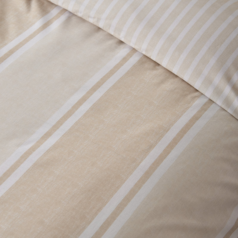 Banded Stripe Reversible Duvet Cover Set, Single