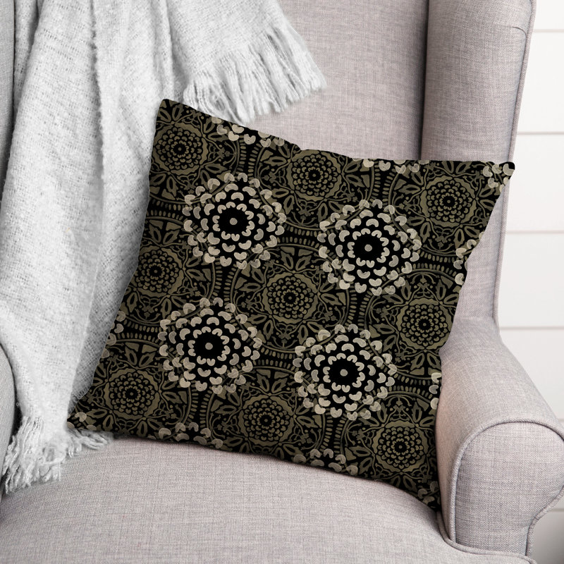 Outdoor Square Pillow Cover & Insert, Black