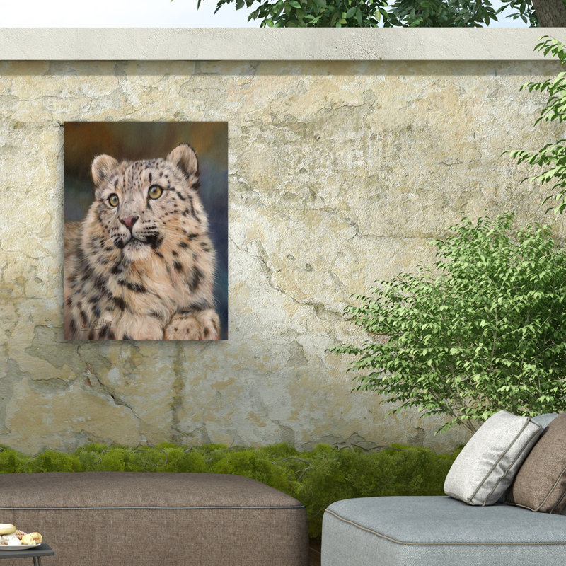 Toile d'extérieur David Stribble Snow Leopard 6, H 14 po x l 19 po