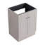 Meuble-lavabo autoportant de 24 po et 2 portes d'armoire à fermeture en douceur - sans le lavabo