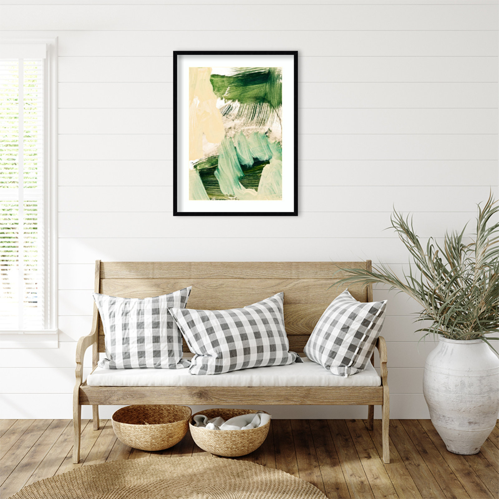 Elphaba "Minimalist Painting 09" Print, Black Framed, 33" H x 25" W