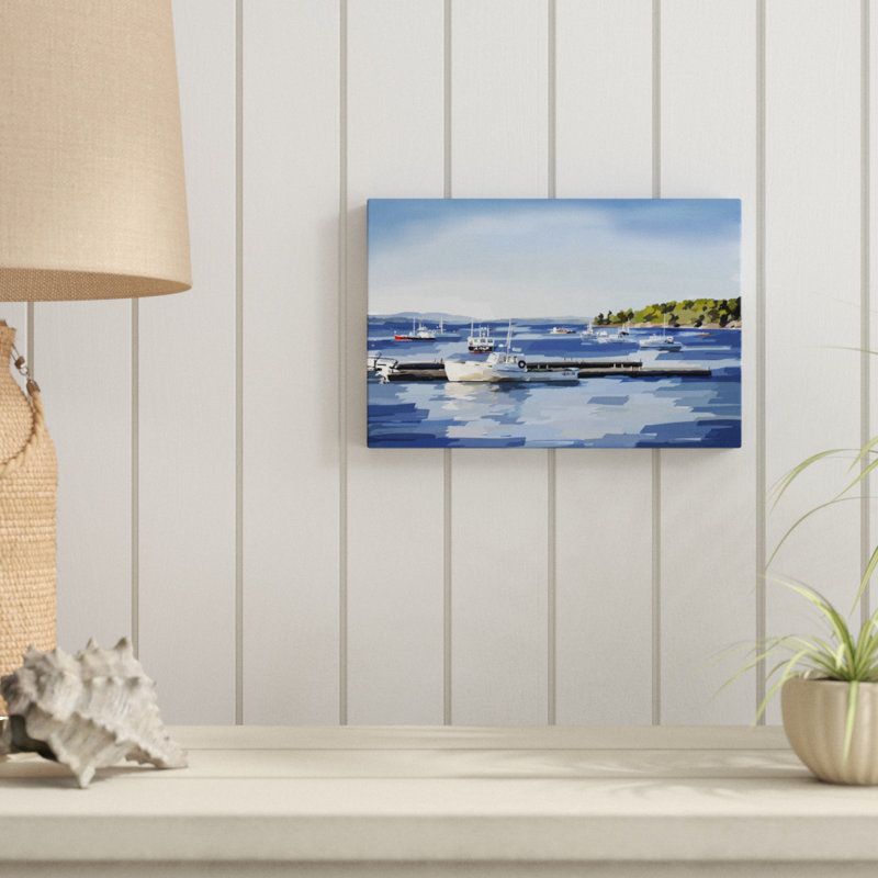 Peaceful Harbor II by Emily Kalina - Painting Print, 20cm H x 30cm W, Wrapped Canvas