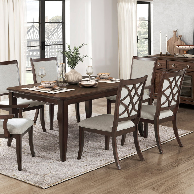 Ensemble de chaises d'appoint traditionnelles 2 pièces, siège rembourré en bois Traditional