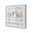 Cadre simple en chrome poli, bois massif