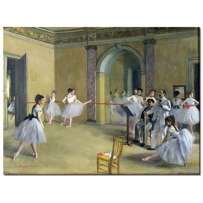 «The Dance Foyer, 1872» par Edgar Degas, reproduction sur toile, H 14 po x l 19 po x P 2 po