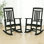 Ensemble de 2 chaises berçantes d'extérieur surdimensionnées