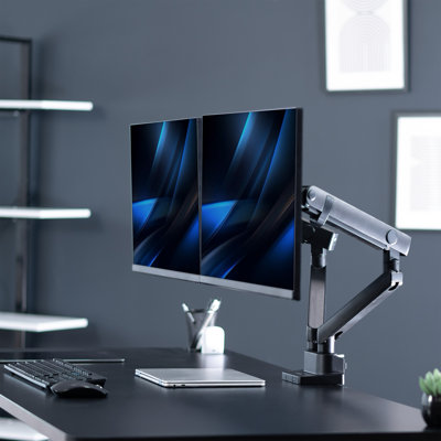 Mechanical Arm Dual Monitor Desk Mount