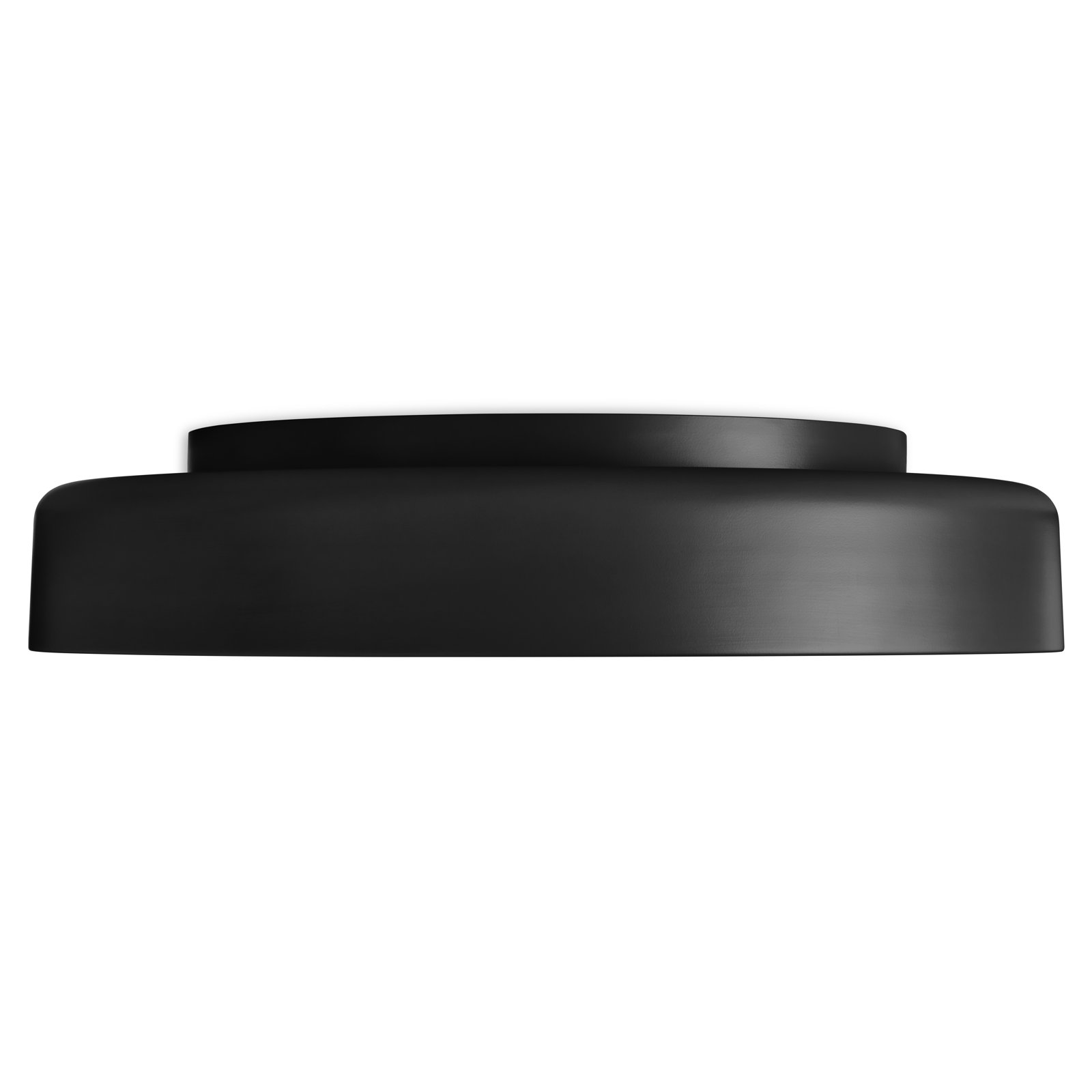 Bobber Single Light Flush Mount, Black, 4" H x 20" W x 20" D