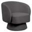 Fauteuil pivotant moderne Taccarra, fauteuil tonneau rembourré avec rotation à 360 degrés, fauteuil lounge avec base en pin pour salon, chambre, bureau-1484986924
