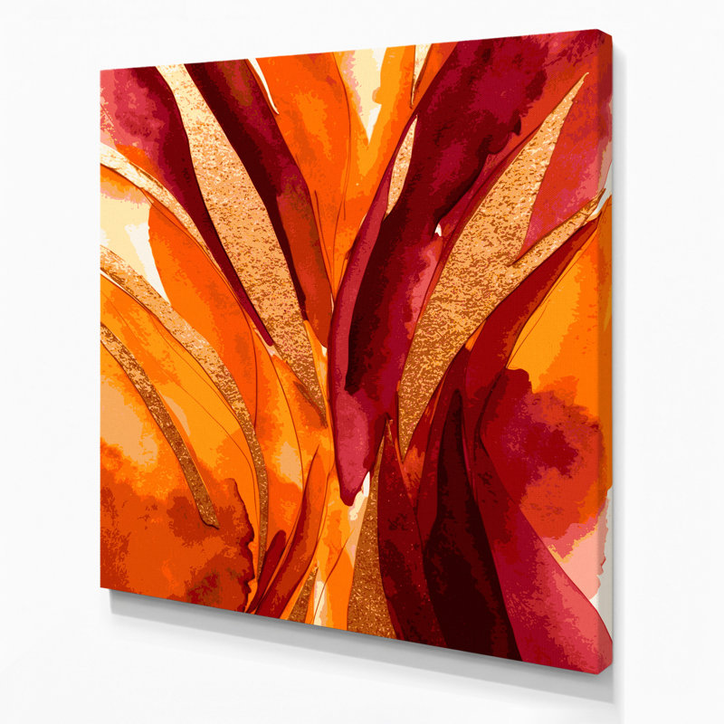Abstrait aquarelle 54, art mural sur toile brune, H 8 po x l 8 po