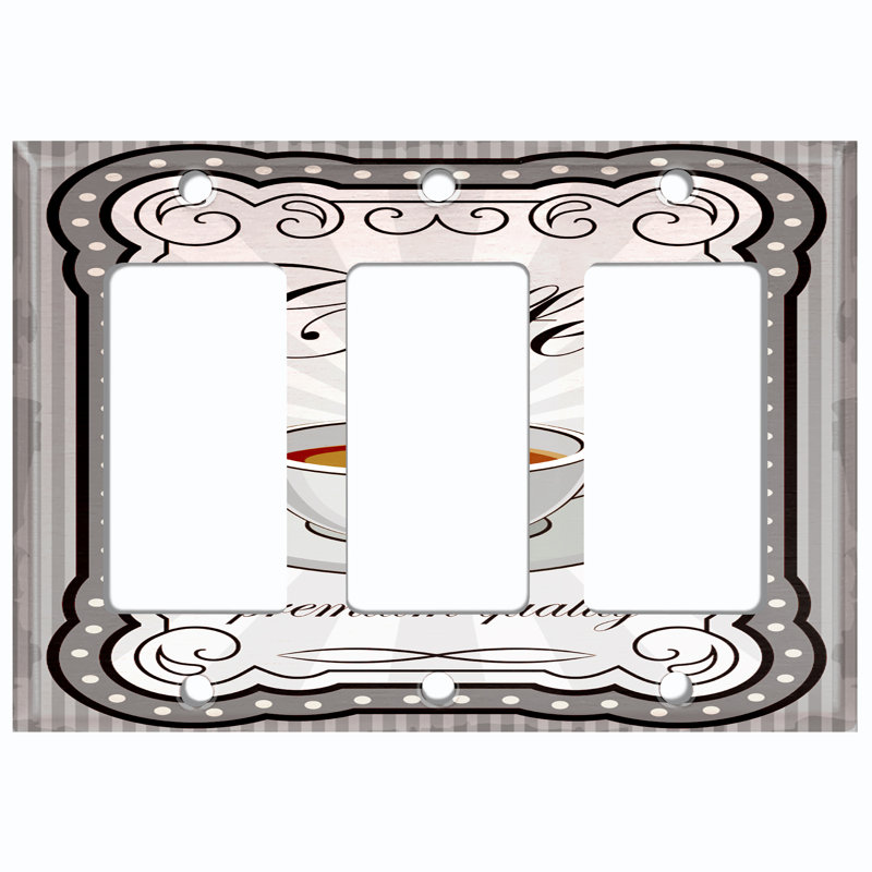 Plaque murale décorative / berçante de qualité supérieure à 3 compartiments Coffee Cup