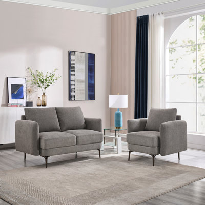Delbreco 1+2 Seater Fabric Sofa Set