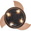Ventilateur de plafond de style ferme noir de 42 pouces avec lumière et télécommande, moteur à courant continu réversible silencieux, ventilateur de plafond rétractable à 6 vitesses avec cage pour salon