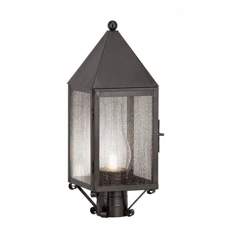 Brass Traditions - Ashford - 1 lumière - 19 pouces - Noir mat - Laiton massif - Lampadaire, Matte Black, Clear, No Wire