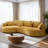 125" Curved Boucle Sectional Sofa With Chaise And 7 Pillows-1024174248-1024174254