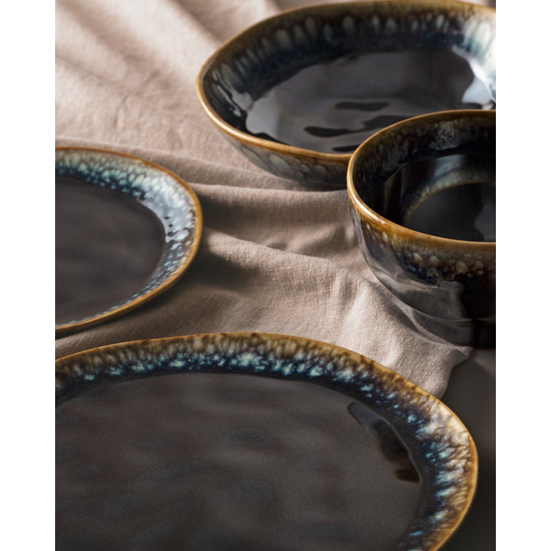 Ashwaq 18 Piece Ceramic Dinnerware Set - Service for 6