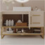 Meuble-lavabo moderne 47,2 po avec lavabo vasque en céramique, armoire autoportante dorée