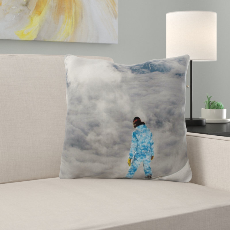 Coussin décoratif à snowboard