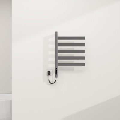 Heated Towel Racks For Bathroom, 180° Rotating Wall Mounted Towel Warmer With Built-in Timer