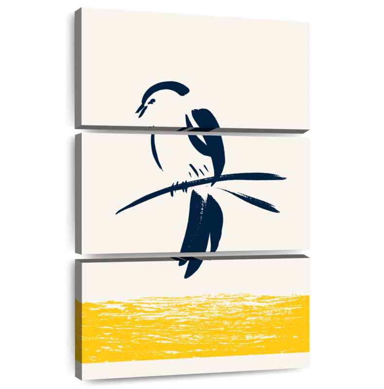 Minimalist Songbird, 65" H x 42" W