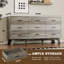 9 Drawer Wide Modern Chest Of Drawers With X-Shaped Sturdy Base-962820600