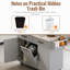 Îlot de cuisine l 51,06 po, panneau de particules P2, abattant, armoires de rangement, roulettes-133962692