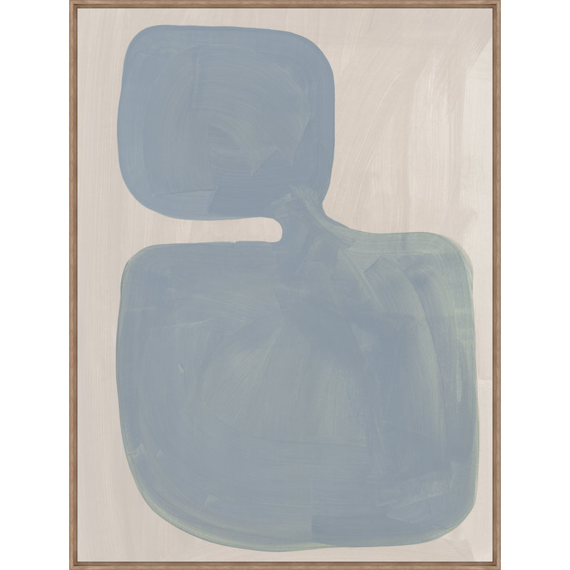 «Ambiguous V» par Bobby Berk - peinture sur toile à cadre flottant