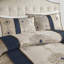 Ensembles de literie luxueux en jacquard bleu marine, ensemble d'édredon en polyester pour la maison