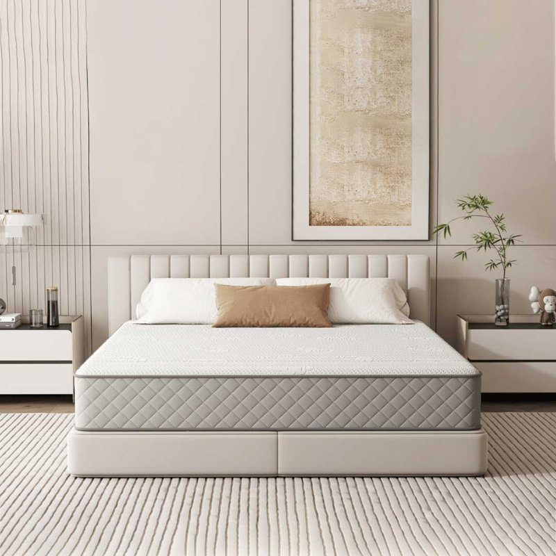 Noren Quilted Top 12" California King Mattress Memory Foam Medium Firm Hybrid Mattress in a box With Certipur-us, Pocket Spring