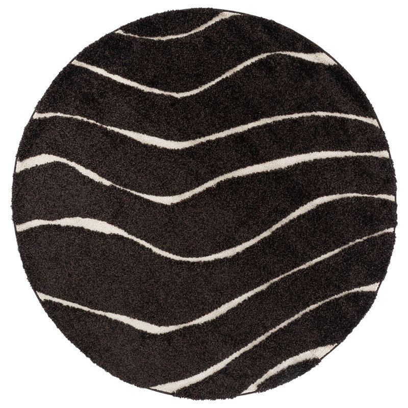 Tapis d'intérieur à poils longs Florida, Rond 6 pi 7 po x 6 pi 7 po