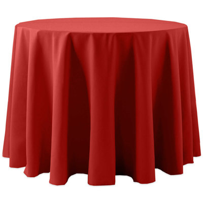 Yasser Eider & Ivory™ -2 Pack- Cotton-Feel 114-Inch Round Fine Dining Tablecloth, Burgundy Dark Red