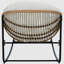 Chaise berçante d'extérieur en osier avec coussin Barton-100852012
