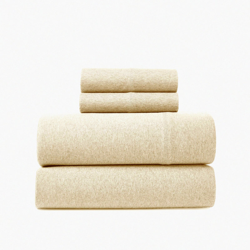 Cotton Percale Sheet Set - Deep Pocket Bedding Bundle with 4 Pieces: 1 Flat Sheet, 1 Fitted Sheet, 2 Pillowcases - Crisp, Cool, Strong Linens