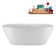 67" Streamline Soaking Freestanding Tub and Tray With Internal Drain