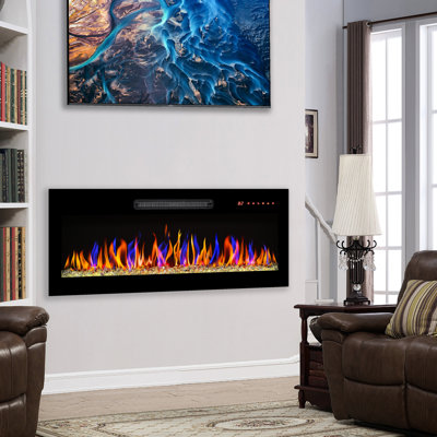Electric Fireplace 36 Inch, 5000 /H, 11 Temp Settings, 16 Flame & Options Inch With Remote, 1400W Heater, 5 Brightness Levels Of
