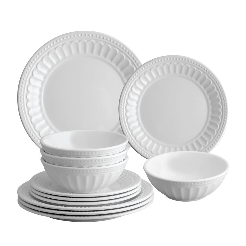 Remi Melamine Dinnerware Set 12 Piece - Service for 4