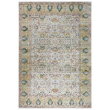 Cream Alchemy Traditional Silk Rug - 9'11" x 14'3"